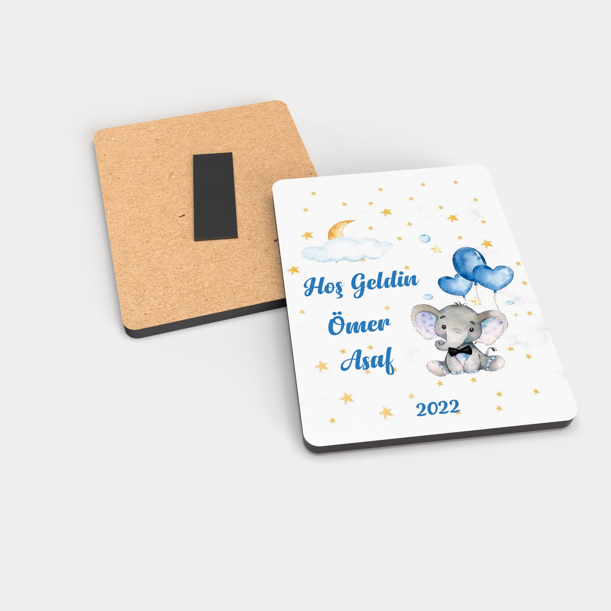 Fil Desenli Ahşap Magnet