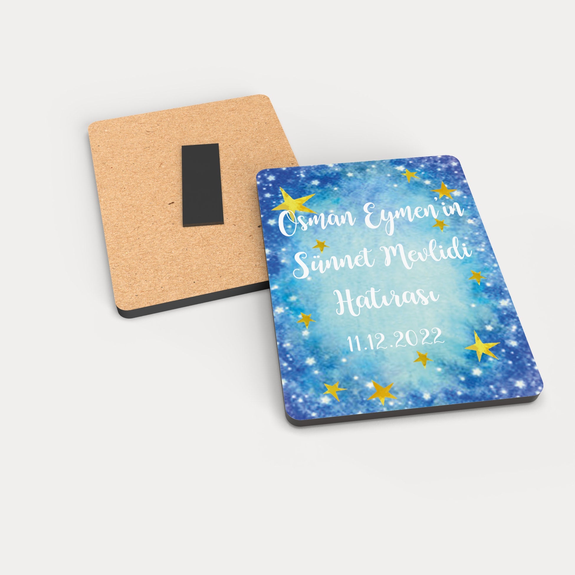 Yıldız Temalı Ahşap Magnet