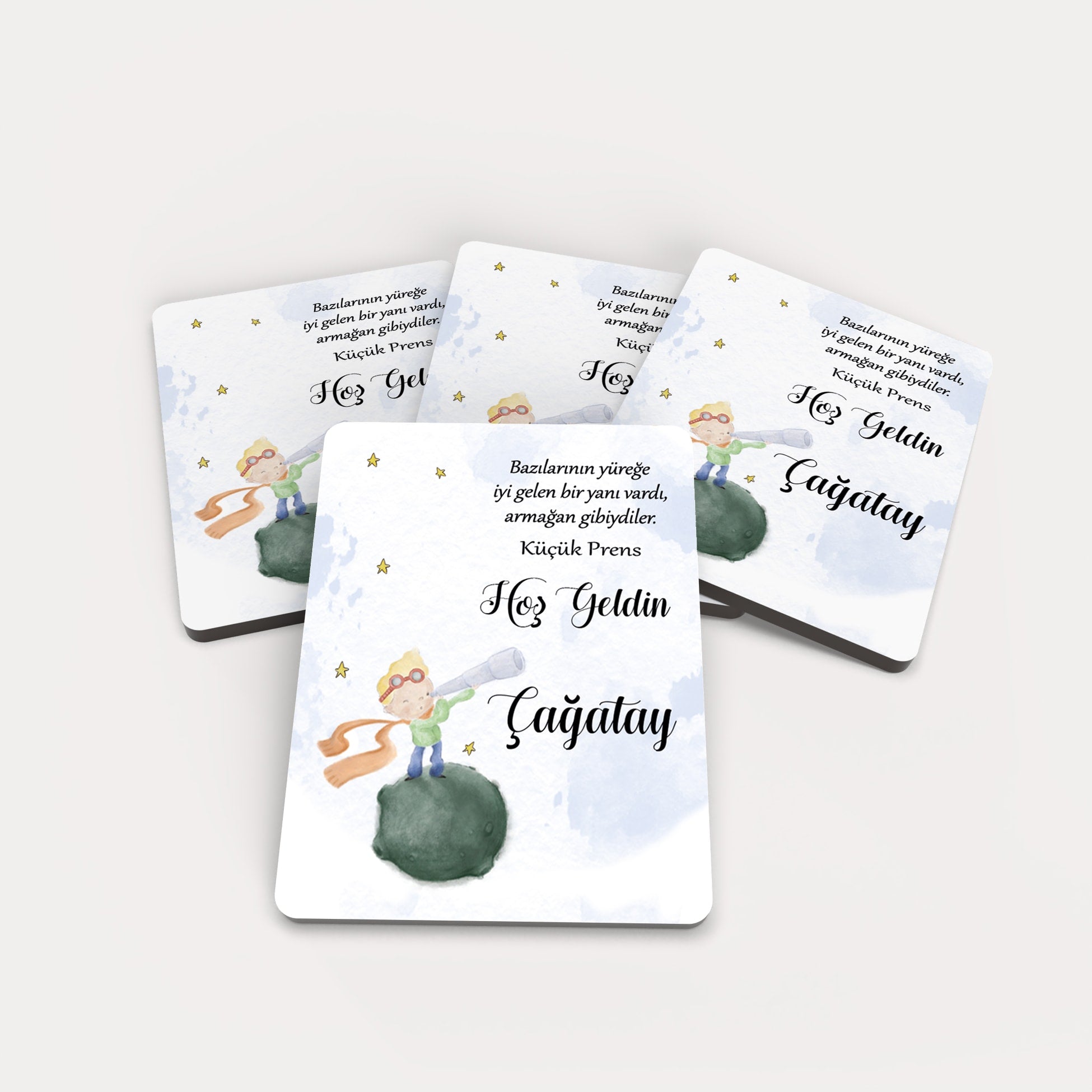 Küçük Prens Desenli Ahşap Magnet