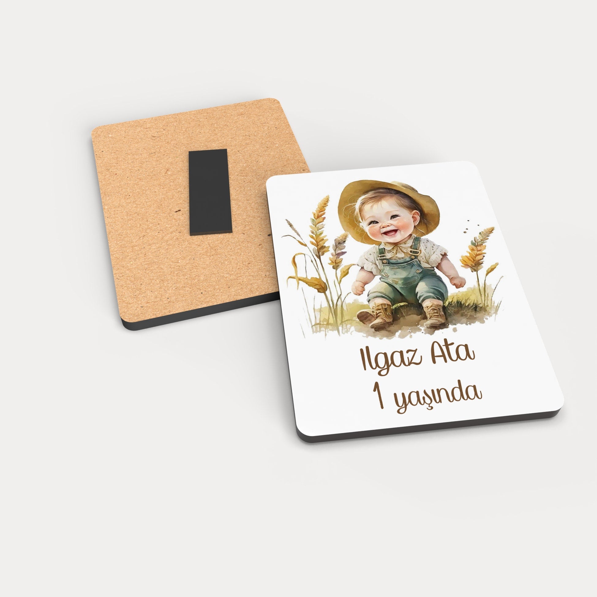 Sevimli Bebek Temalı Ahşap Magnet