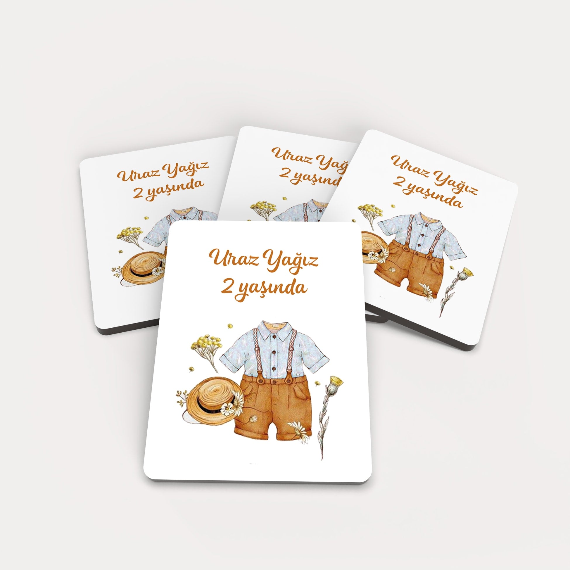 Erkek Bebek Temalı Ahşap Magnet