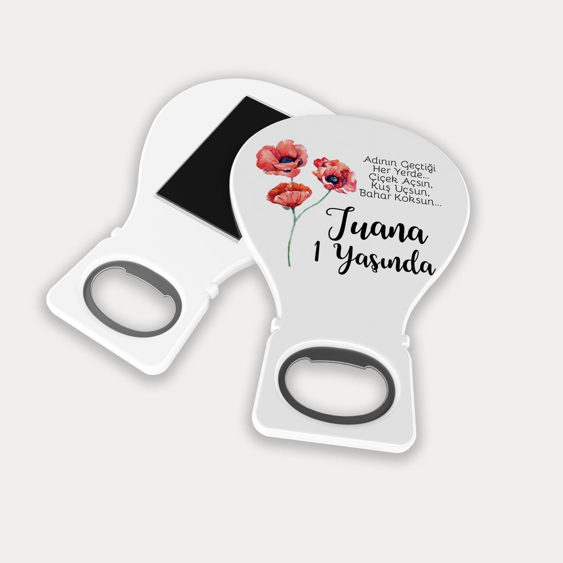 Gelincik Desenli Balon Açacak Magnet