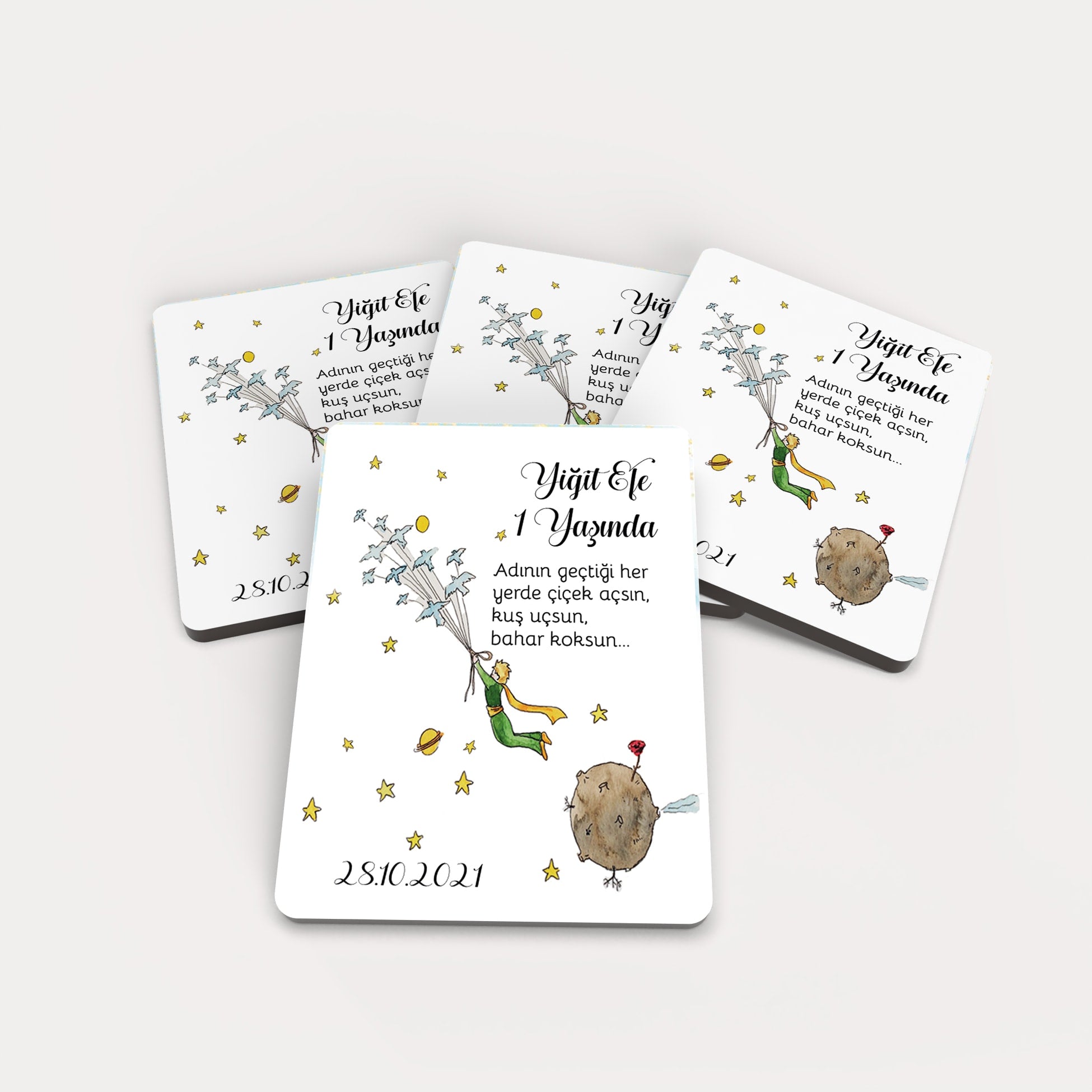 Küçük Prens Temalı Ahşap Magnet