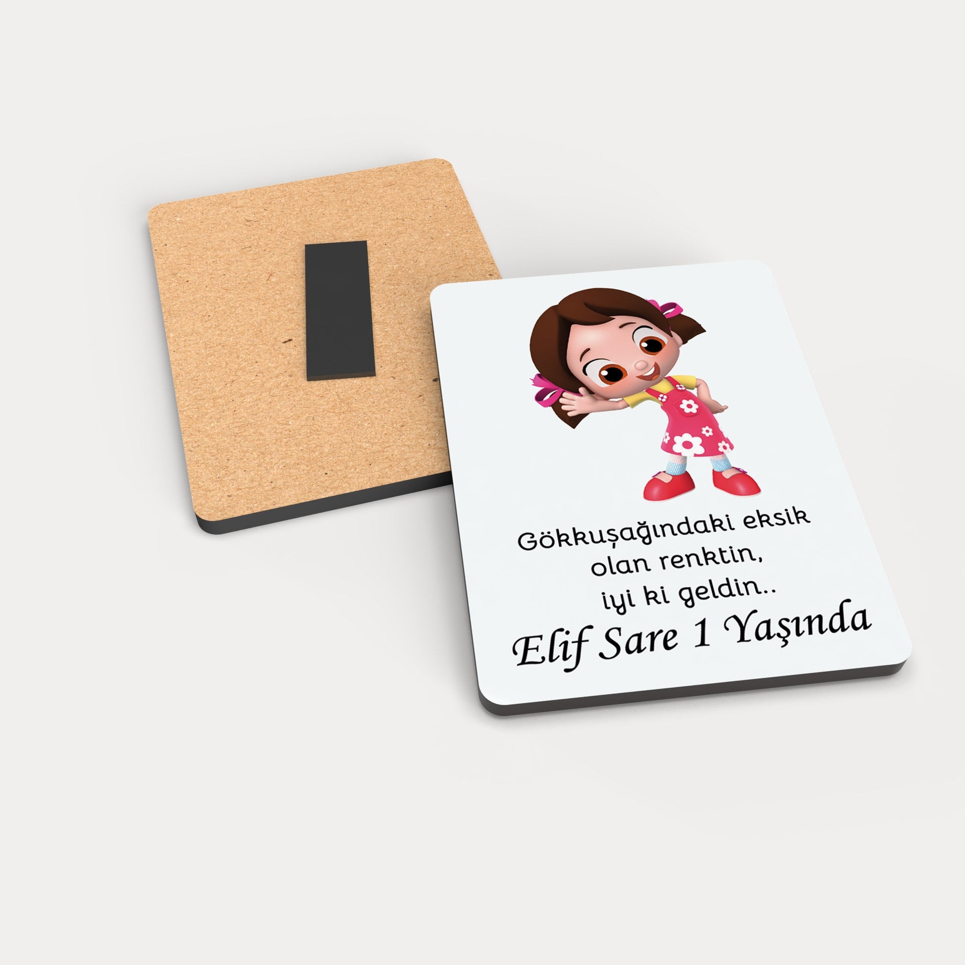 Niloya Temalı Ahşap Magnet