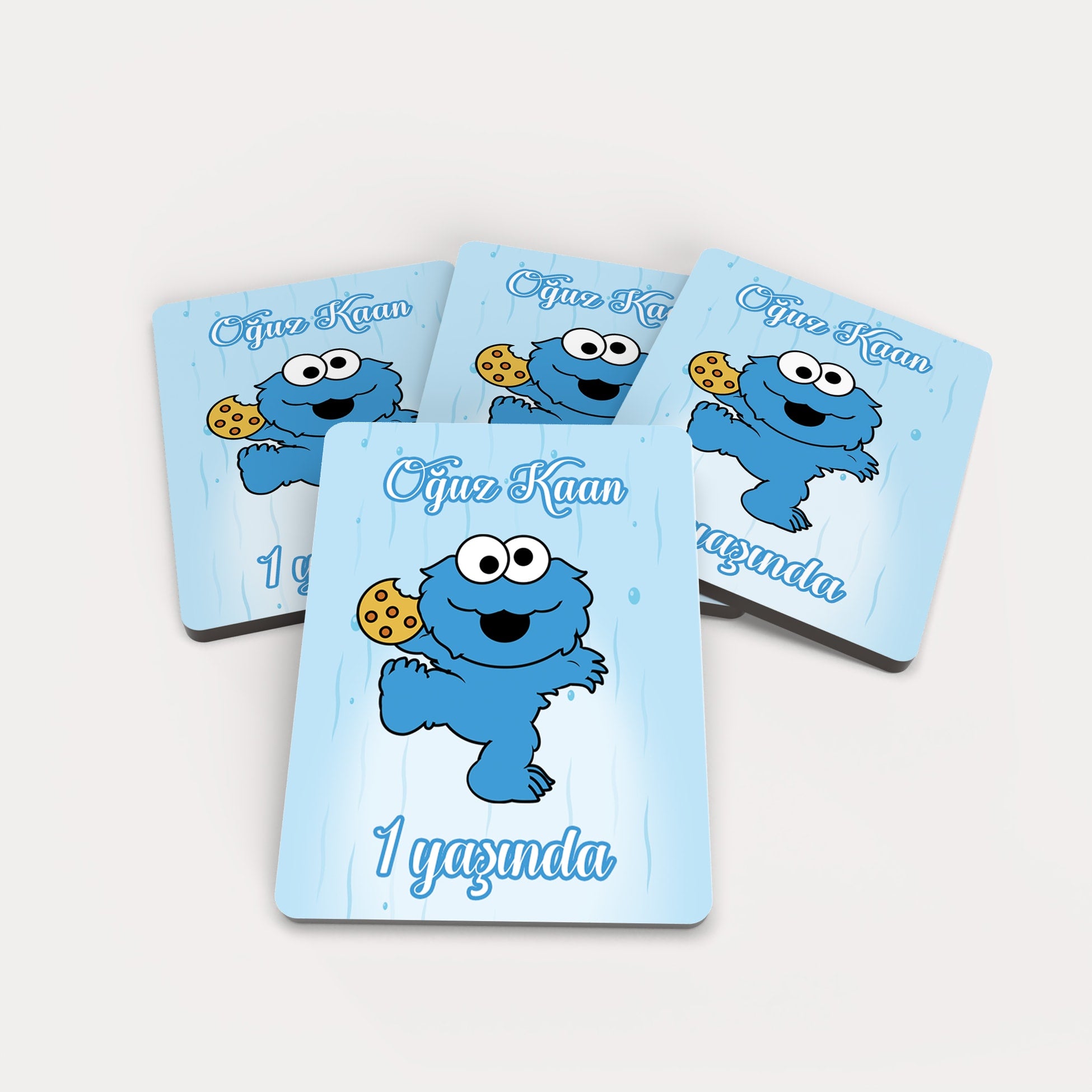 Kurabiye Canavarı Temalı Ahşap Magnet