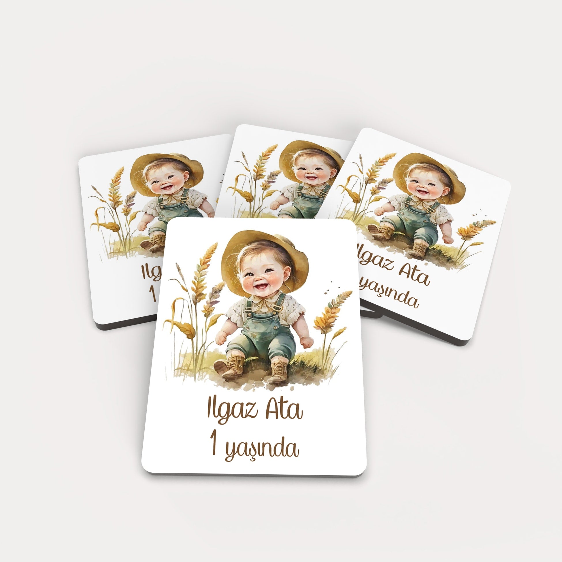 Sevimli Bebek Temalı Ahşap Magnet
