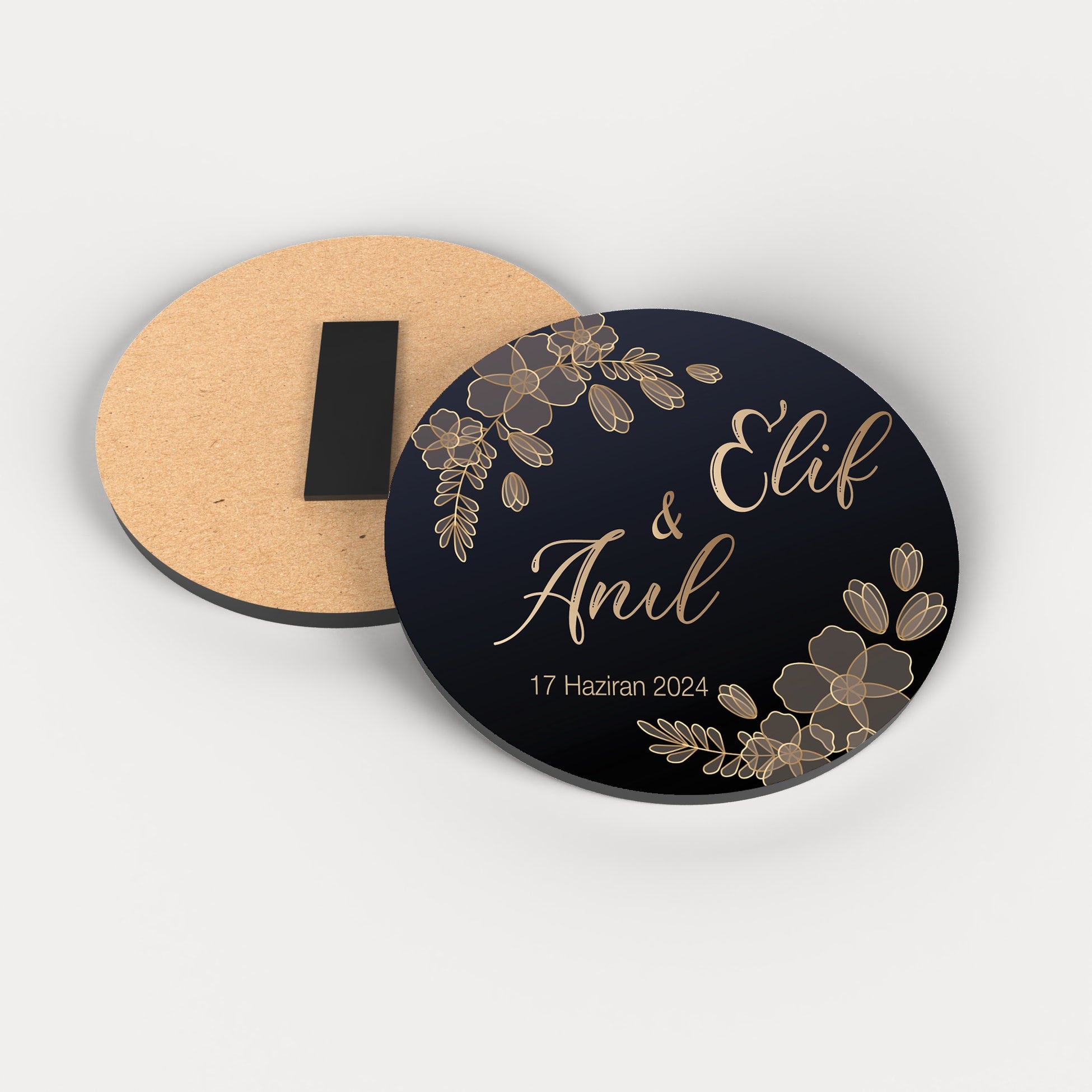 Düğün Gününüz İçin Şık ve Kalıcı Bir Hatıra – Kişiye Özel Yuvarlak Magnet