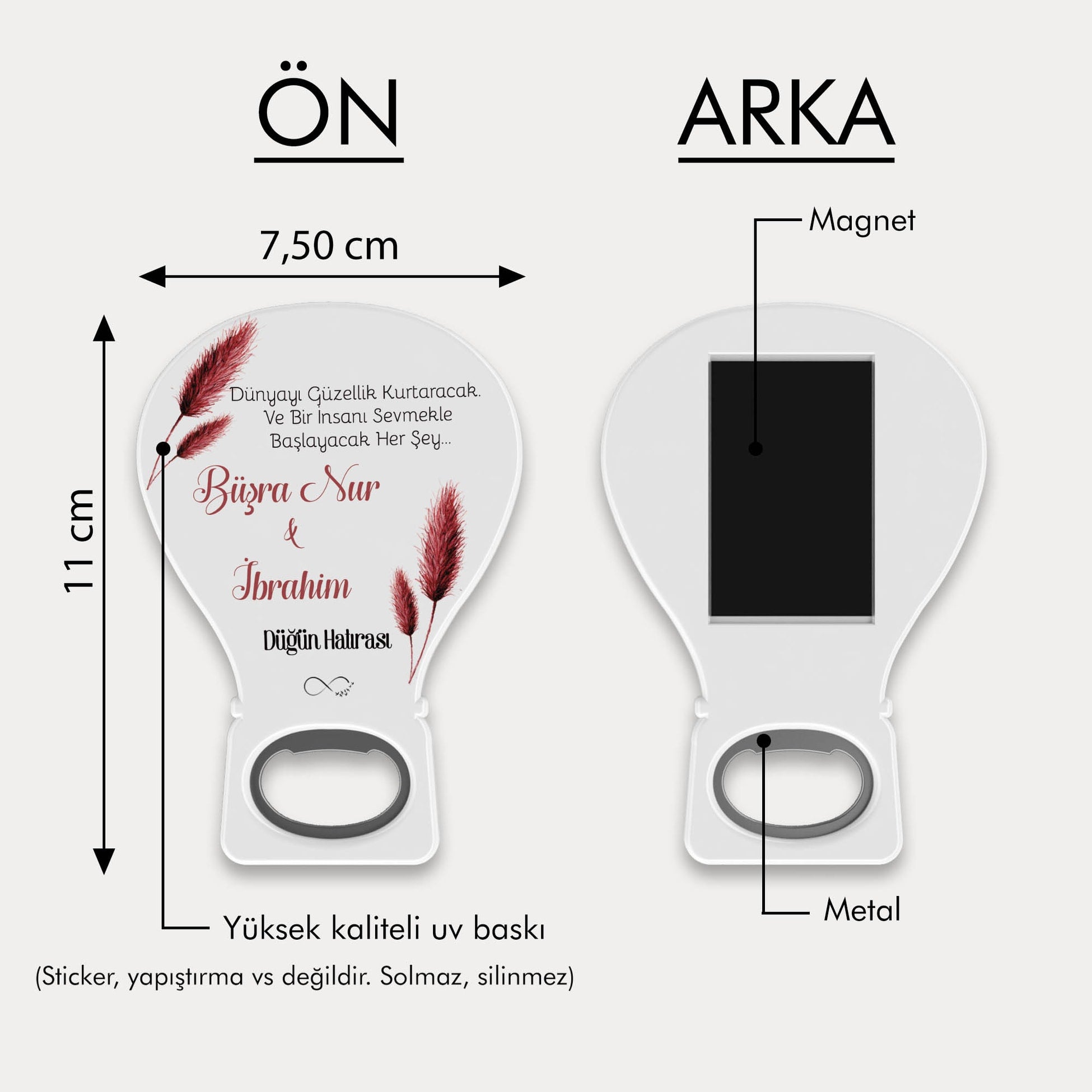 Pamuk Otu Desenli Balon Açacak Magnet