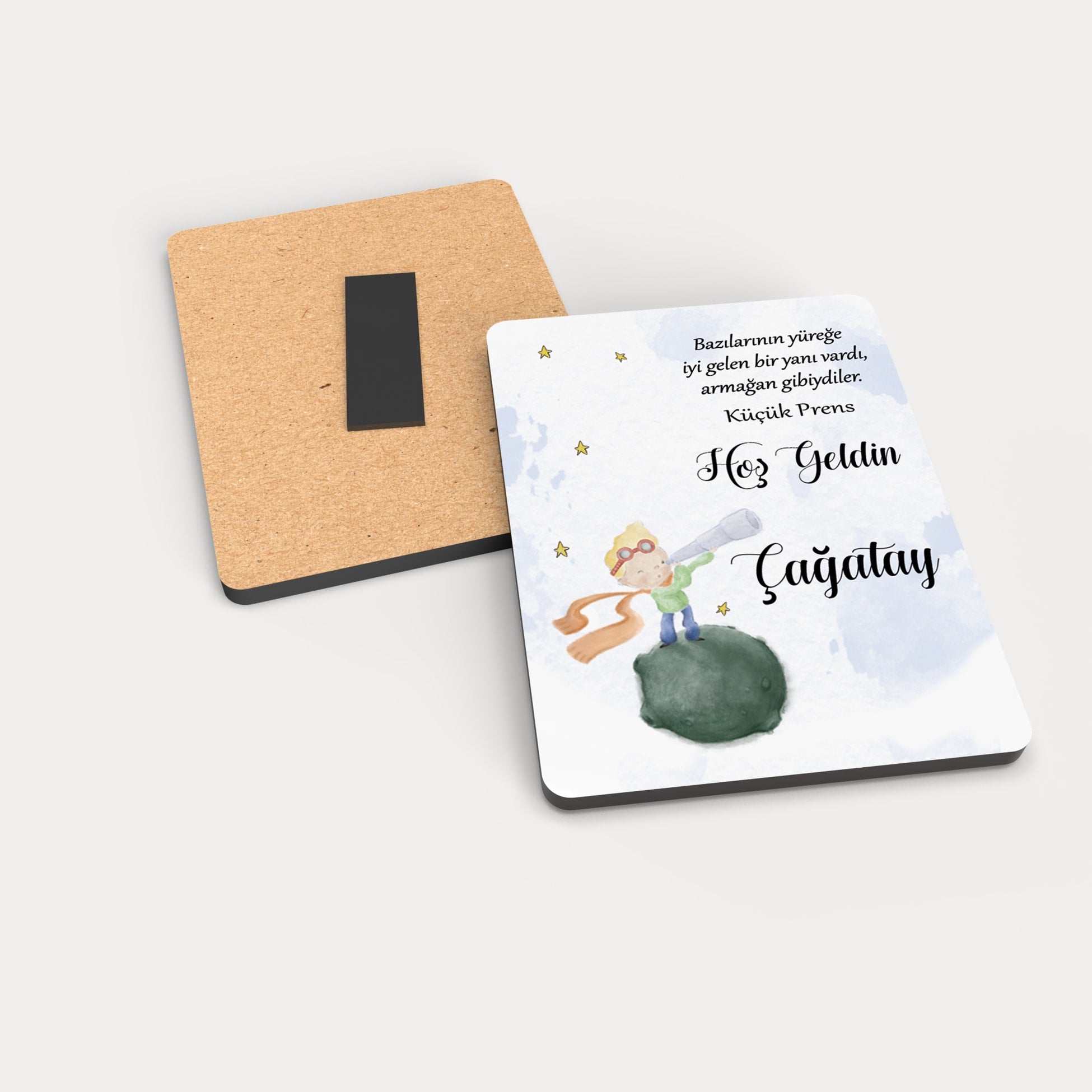 Küçük Prens Desenli Ahşap Magnet
