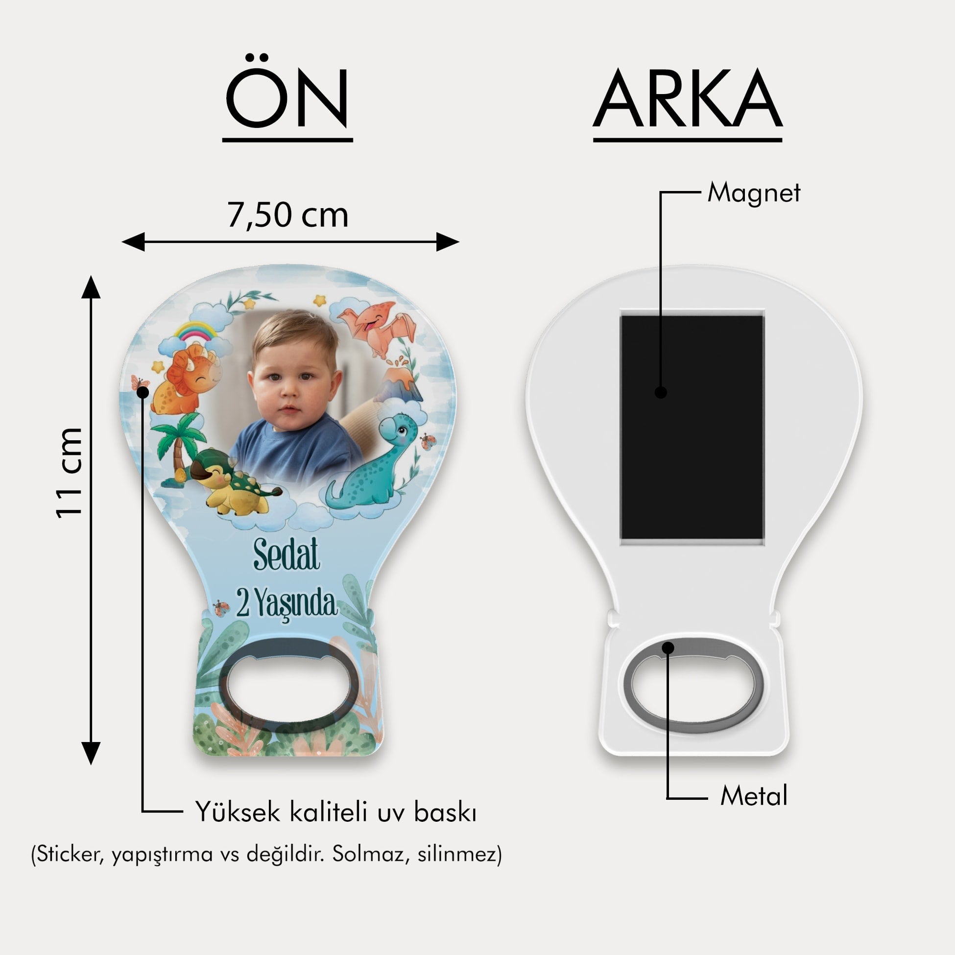 Dinozor Temalı Balon Açacak Magnet