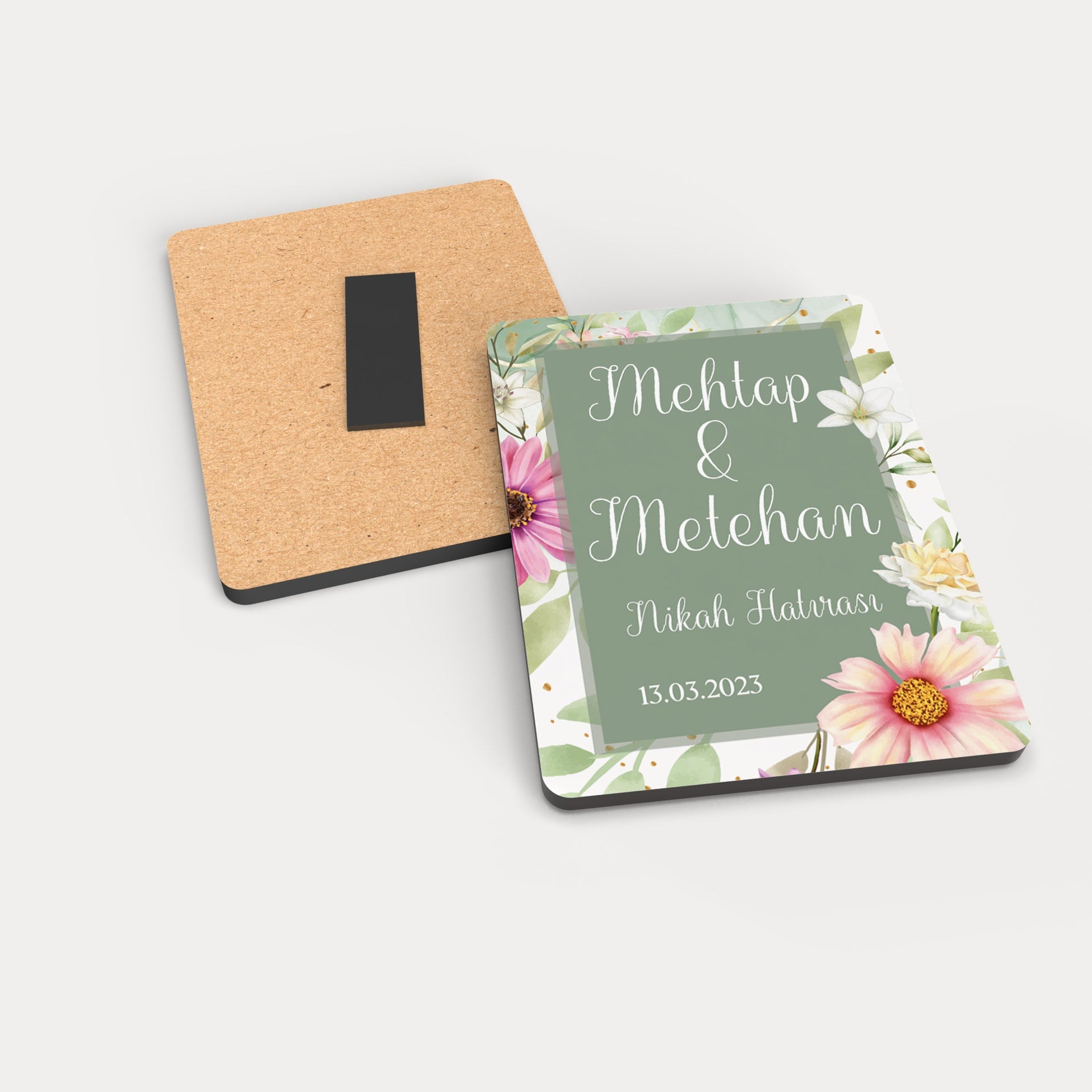 Nikah Hatırası Temalı Ahşap Magnet