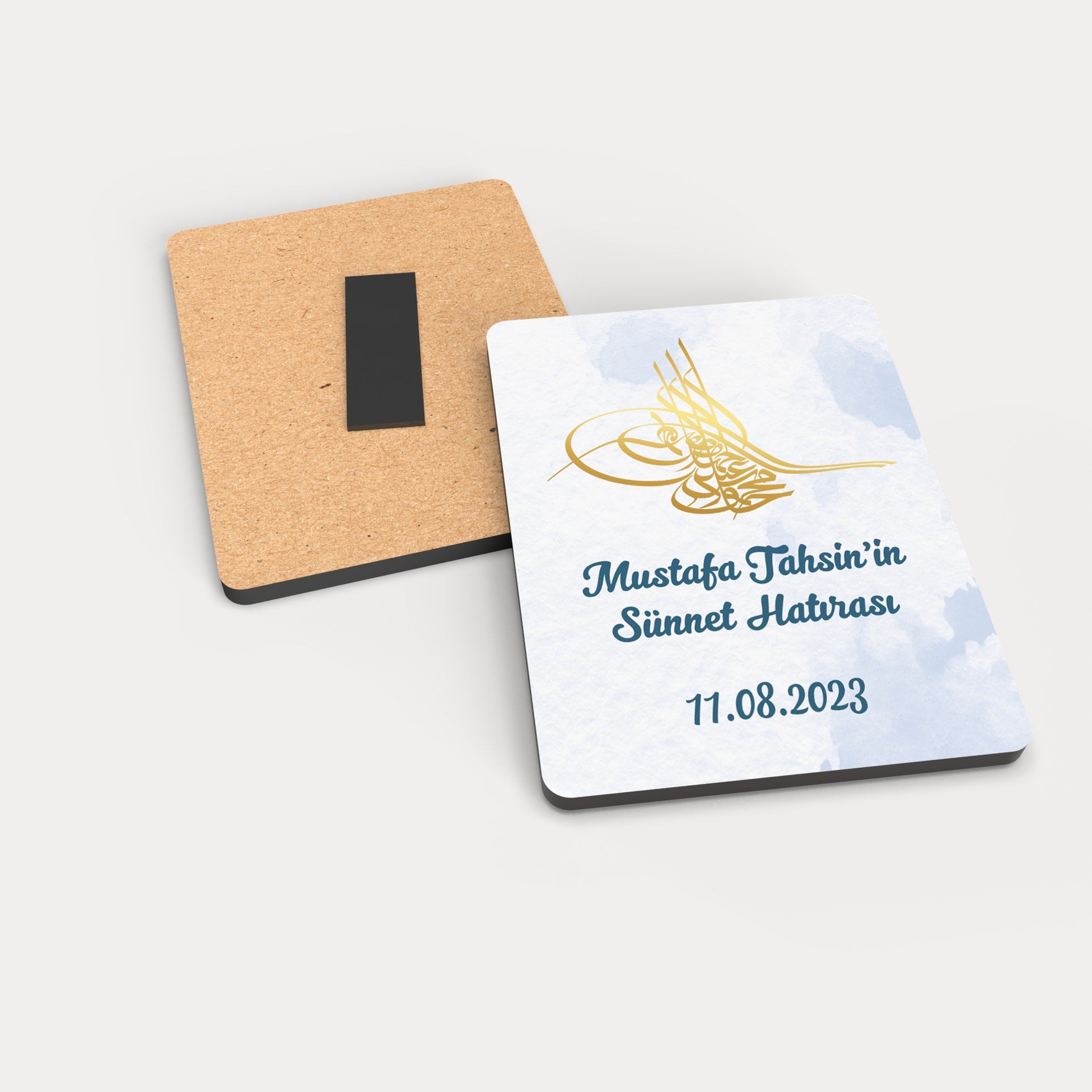 Tuğra Desenli Ahşap Magnet