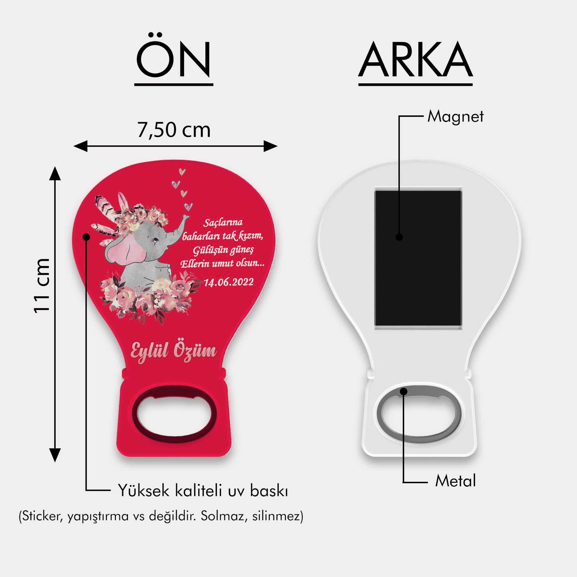 Fil Desenli Balon Açacak Magnet