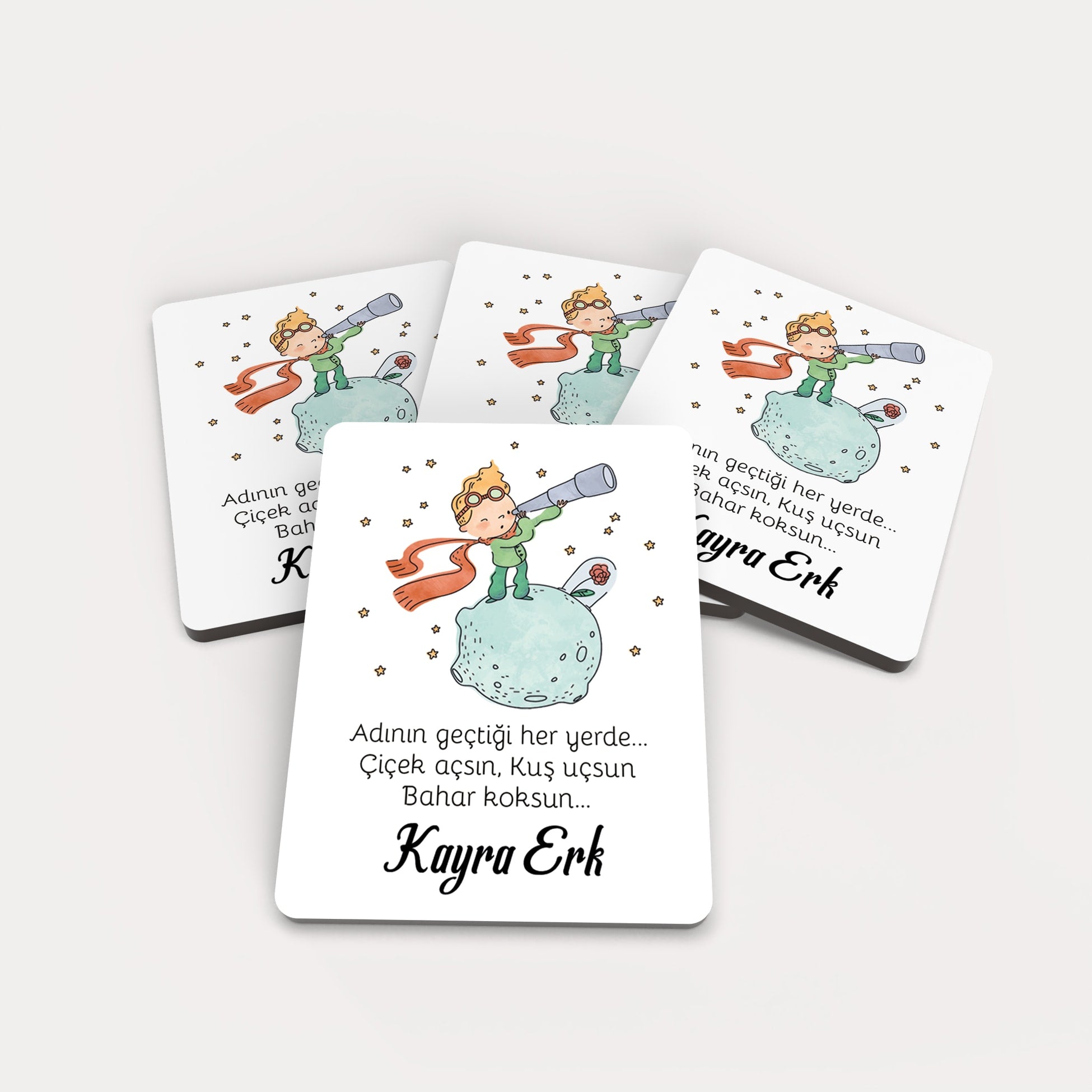 Küçük Prens Desenli Ahşap Magnet