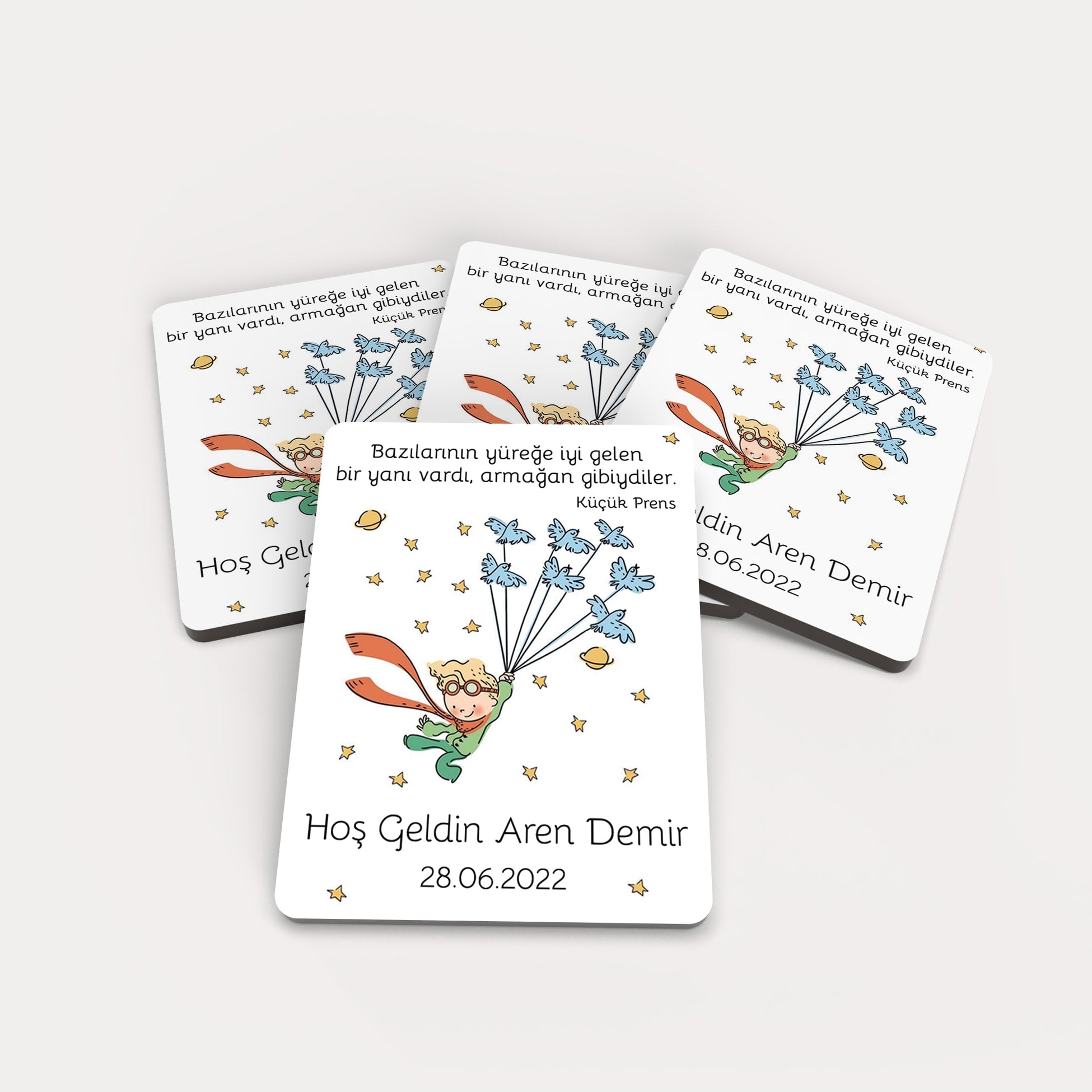 Küçük Prens Temalı Ahşap Magnet
