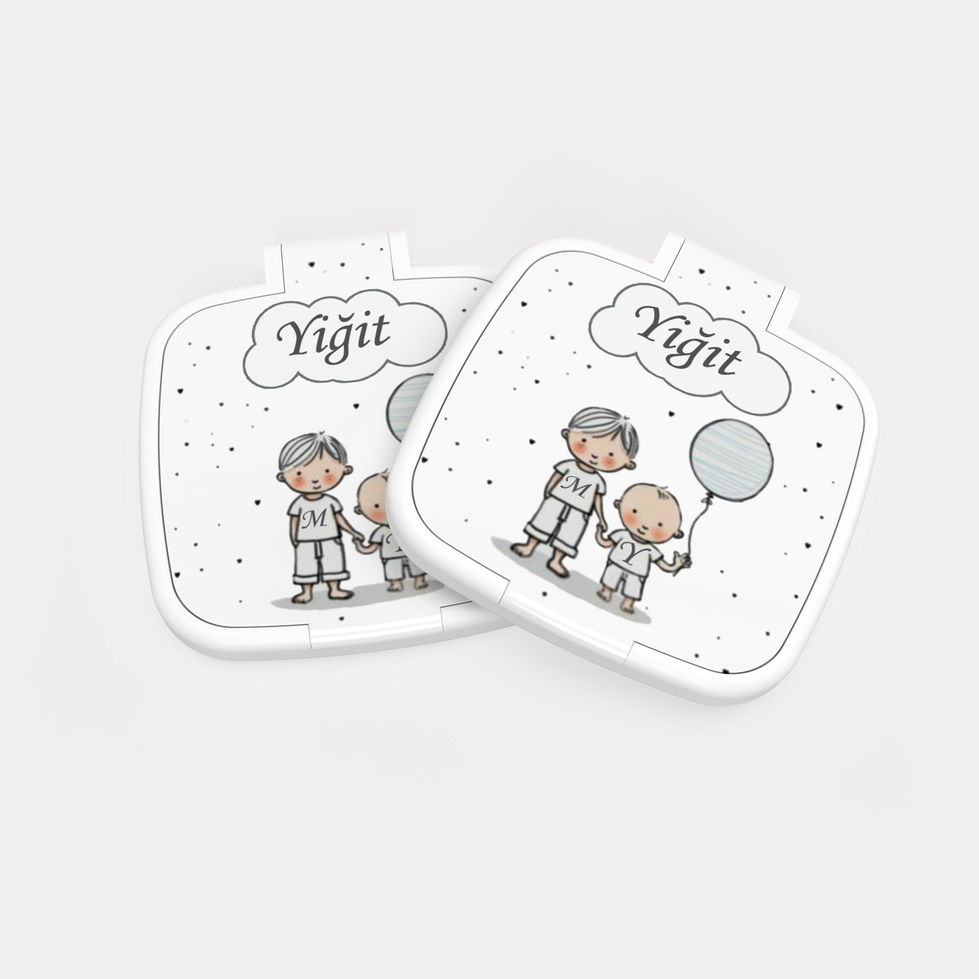 Abi-Kardeş Temalı Kare Ayna
