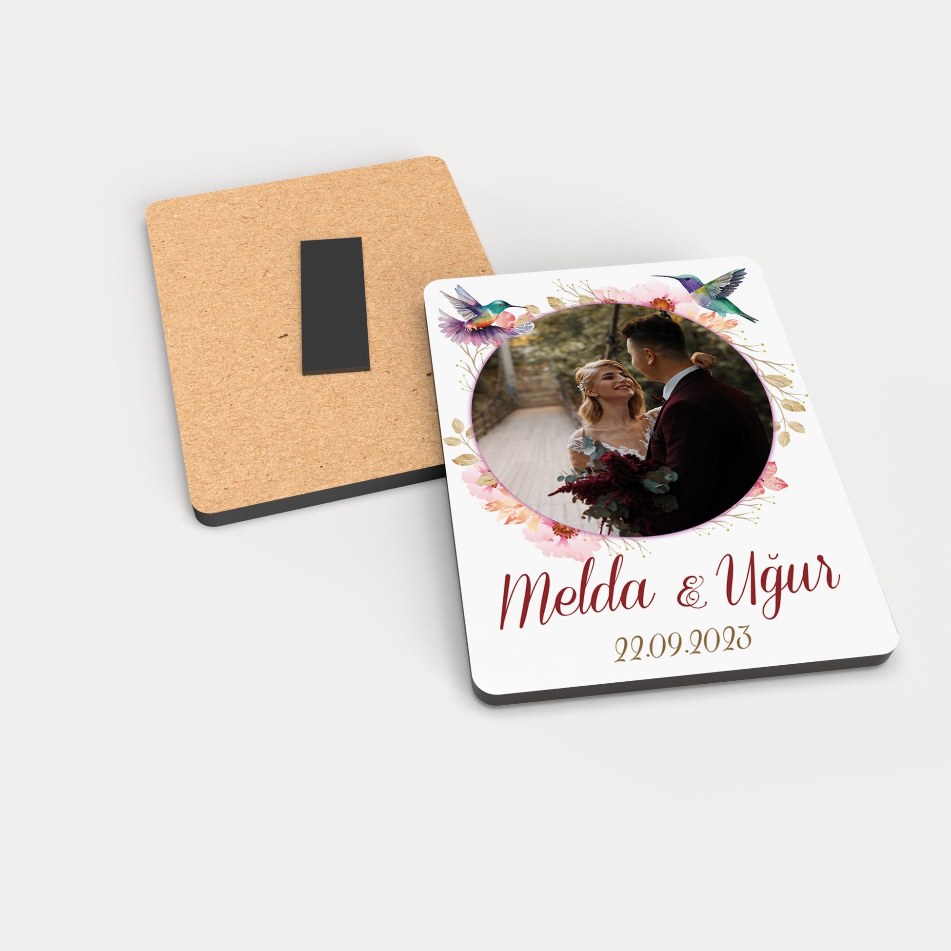 Söz Hatırası Fotoğraflı Ahşap Magnet