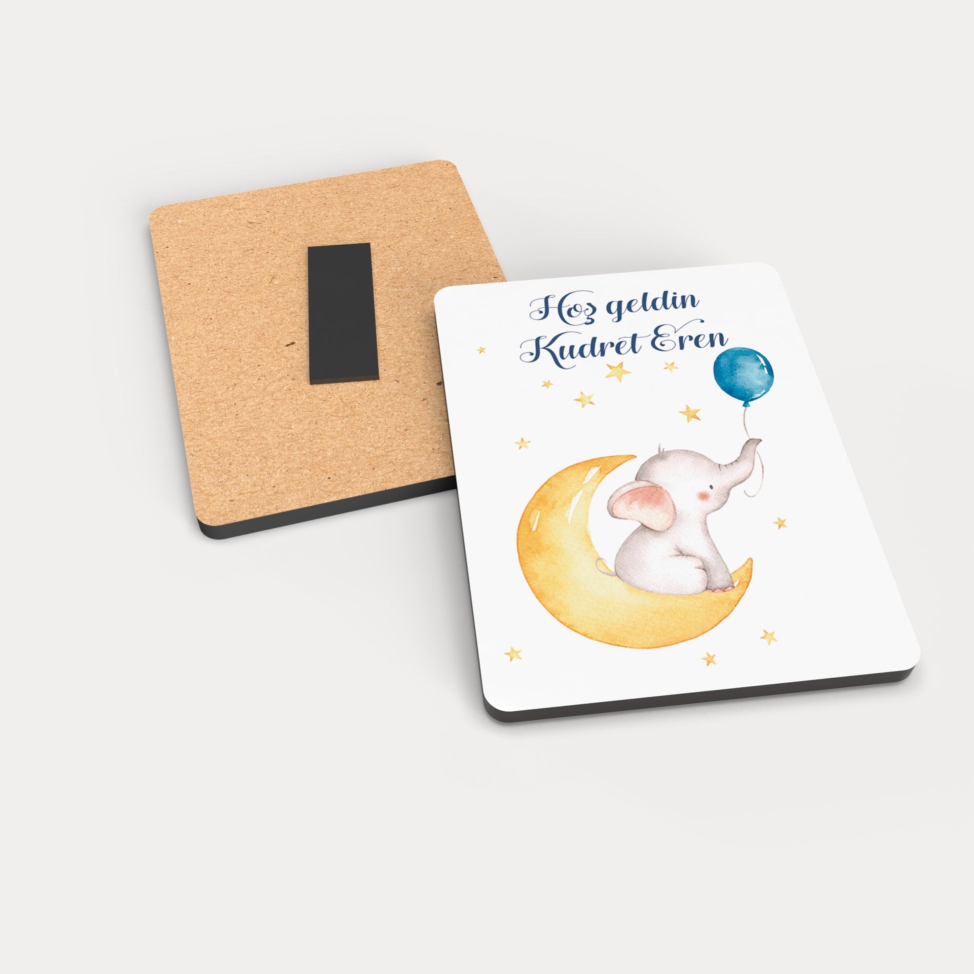 Fil Desenli Ahşap Magnet