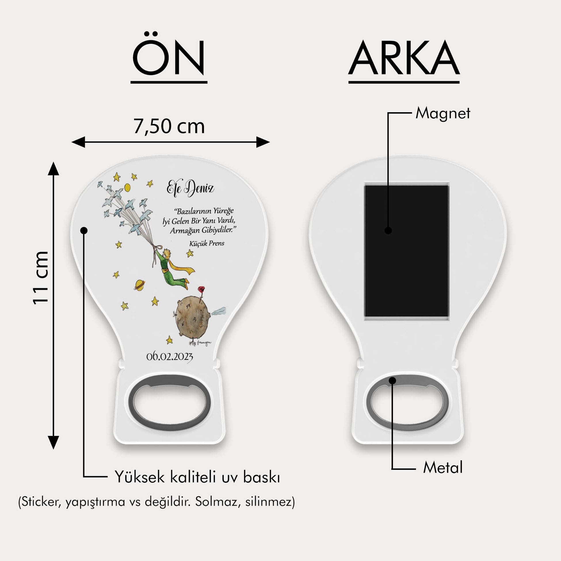 Küçük Prens Temalı Balon Açacak Magnet