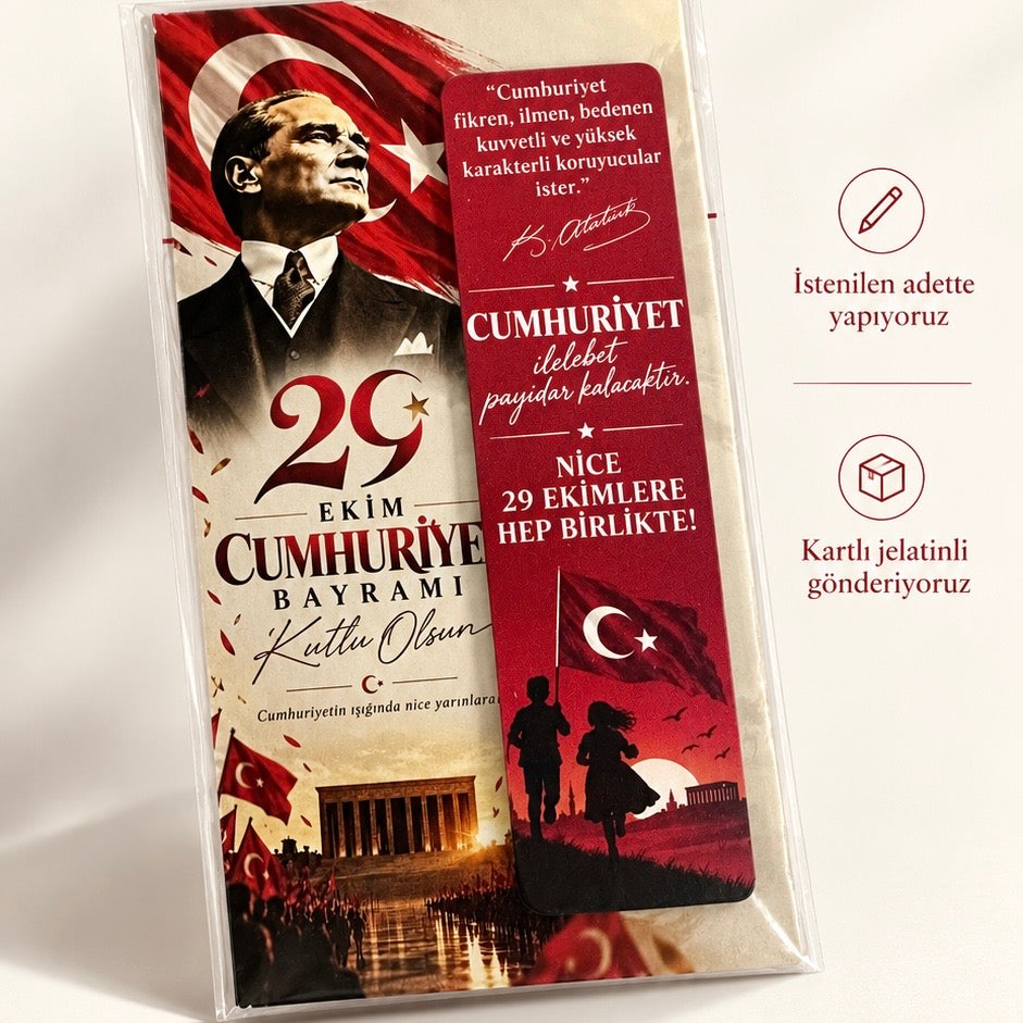 29 Ekim Temalı Kitap Ayracı