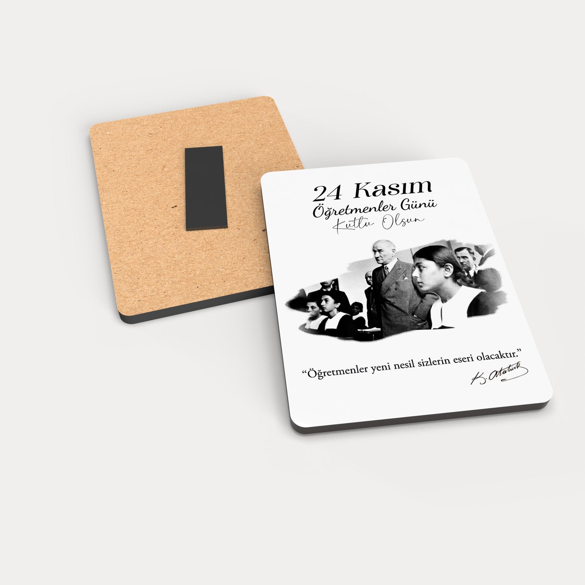 Öğretmenler Günü Temalı Ahşap Magnet