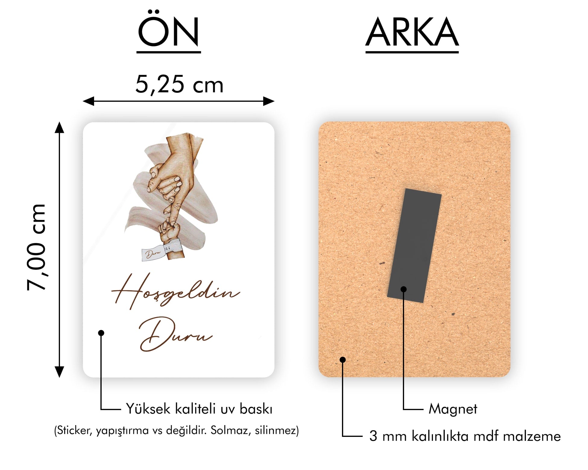 Aile Temalı Ahşap Magnet