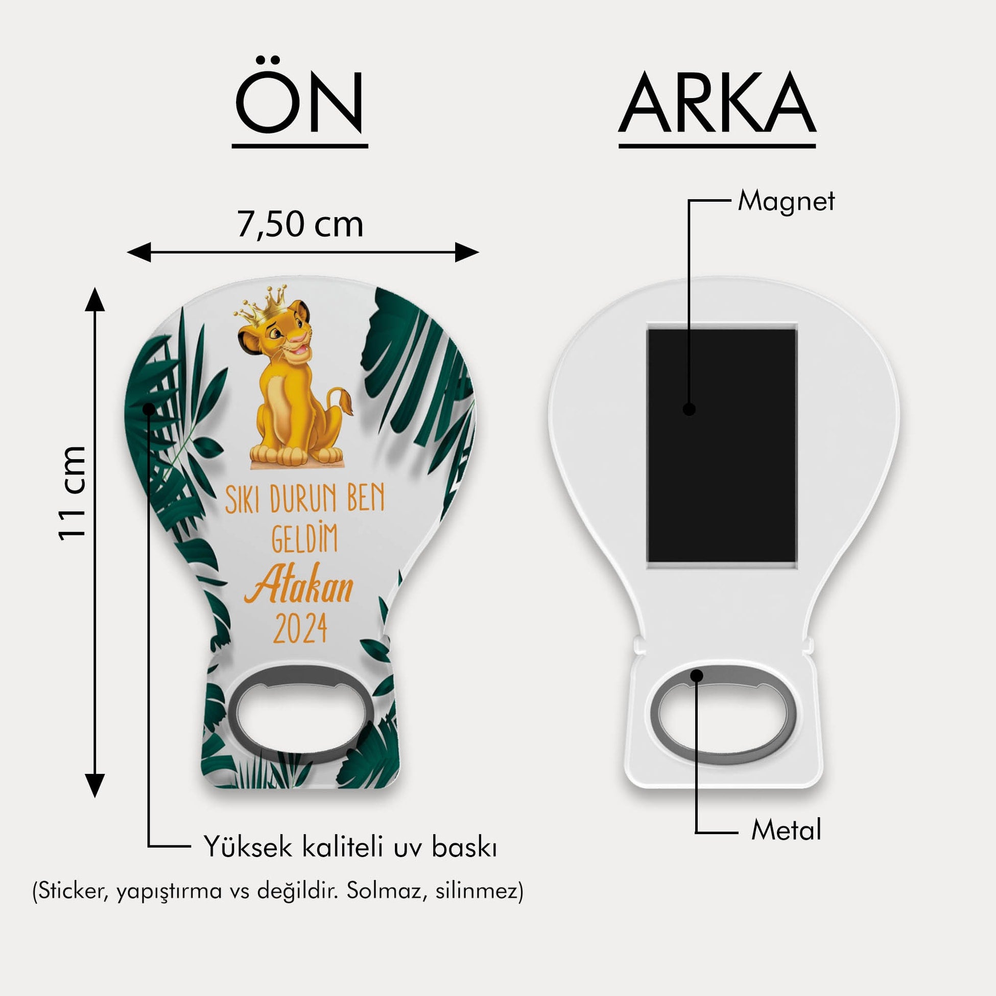 Kaplan Desenli Balon Açacak Magnet