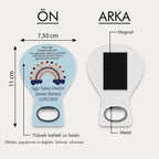 Gökkuşağı Desenli Balon Açacak Magnet