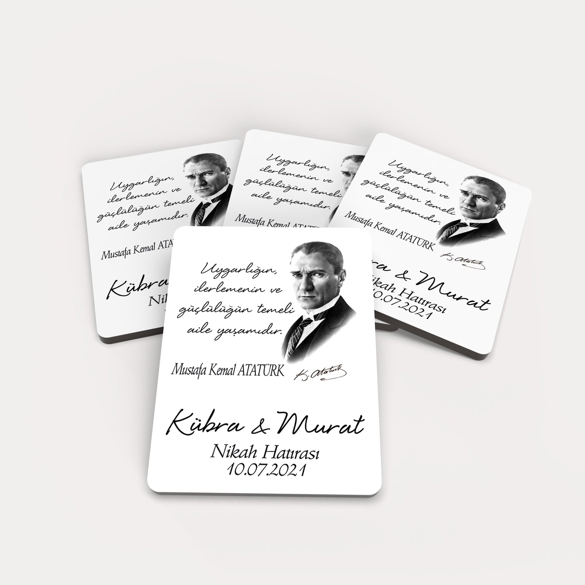 Atatürk Baskılı Ahşap Magnet