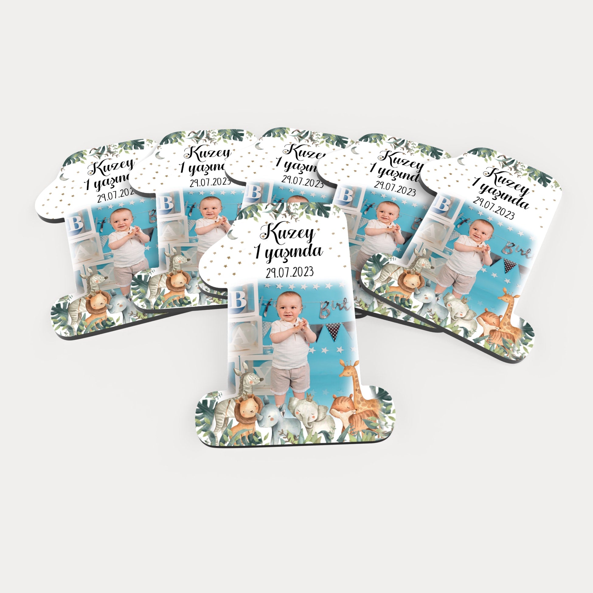 Safari Temalı Ahşap Magnet