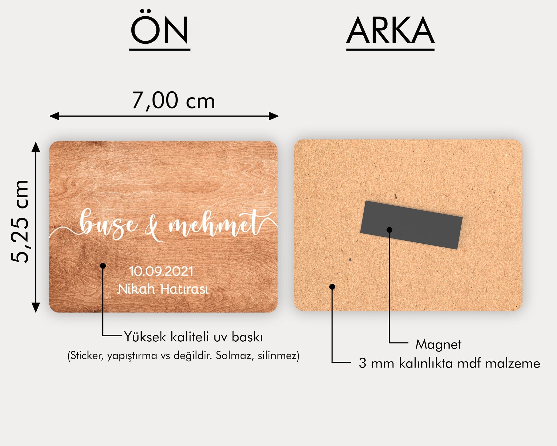 Ahşap Zeminli Ahşap Magnet