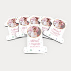 Gökkuşağı Desenli Ahşap Magnet