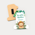 Aslan Temalı Ahşap Magnet