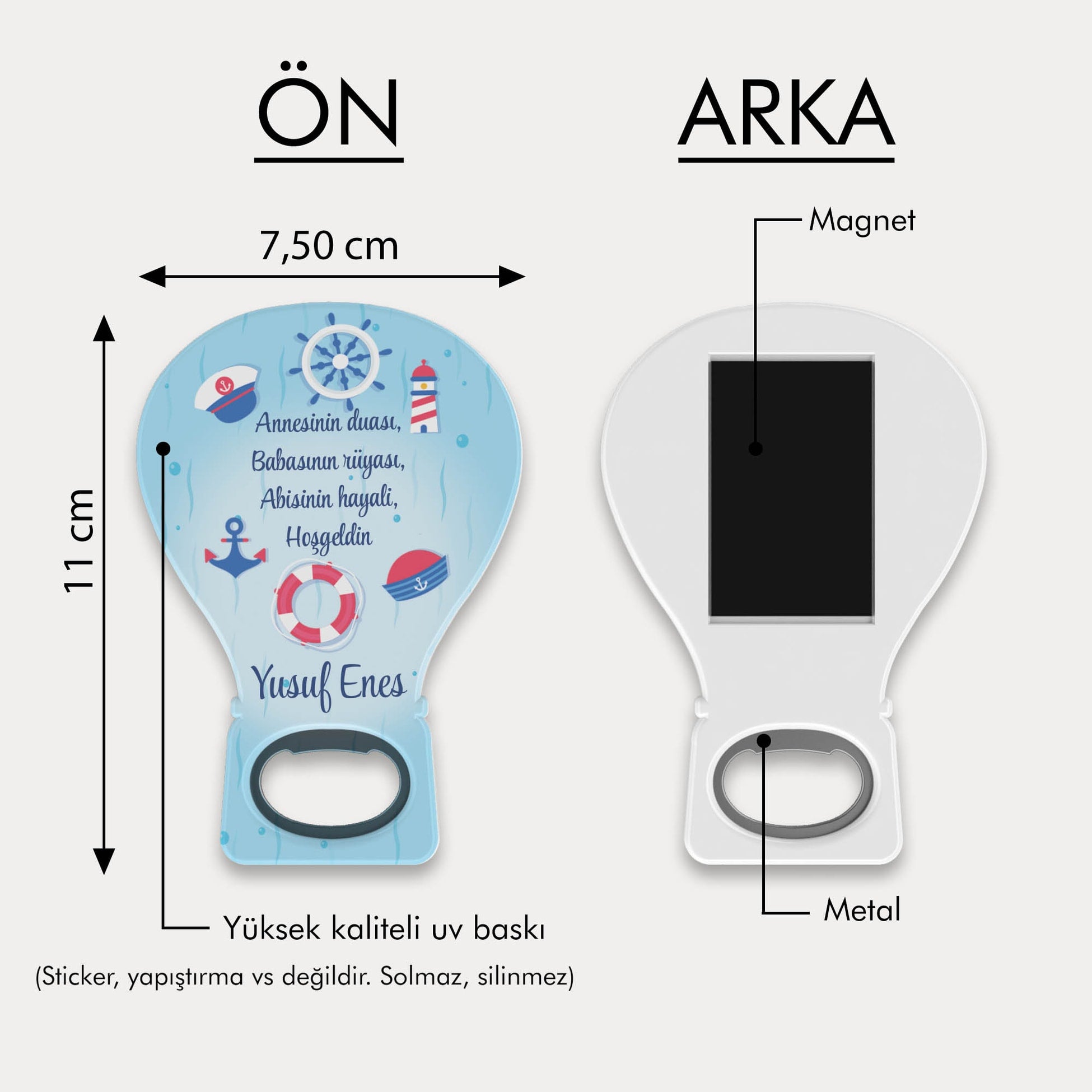 Denizci Temalı Balon Açacak Magnet
