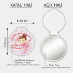 Balerin Temalı Yuvarlak Ayna