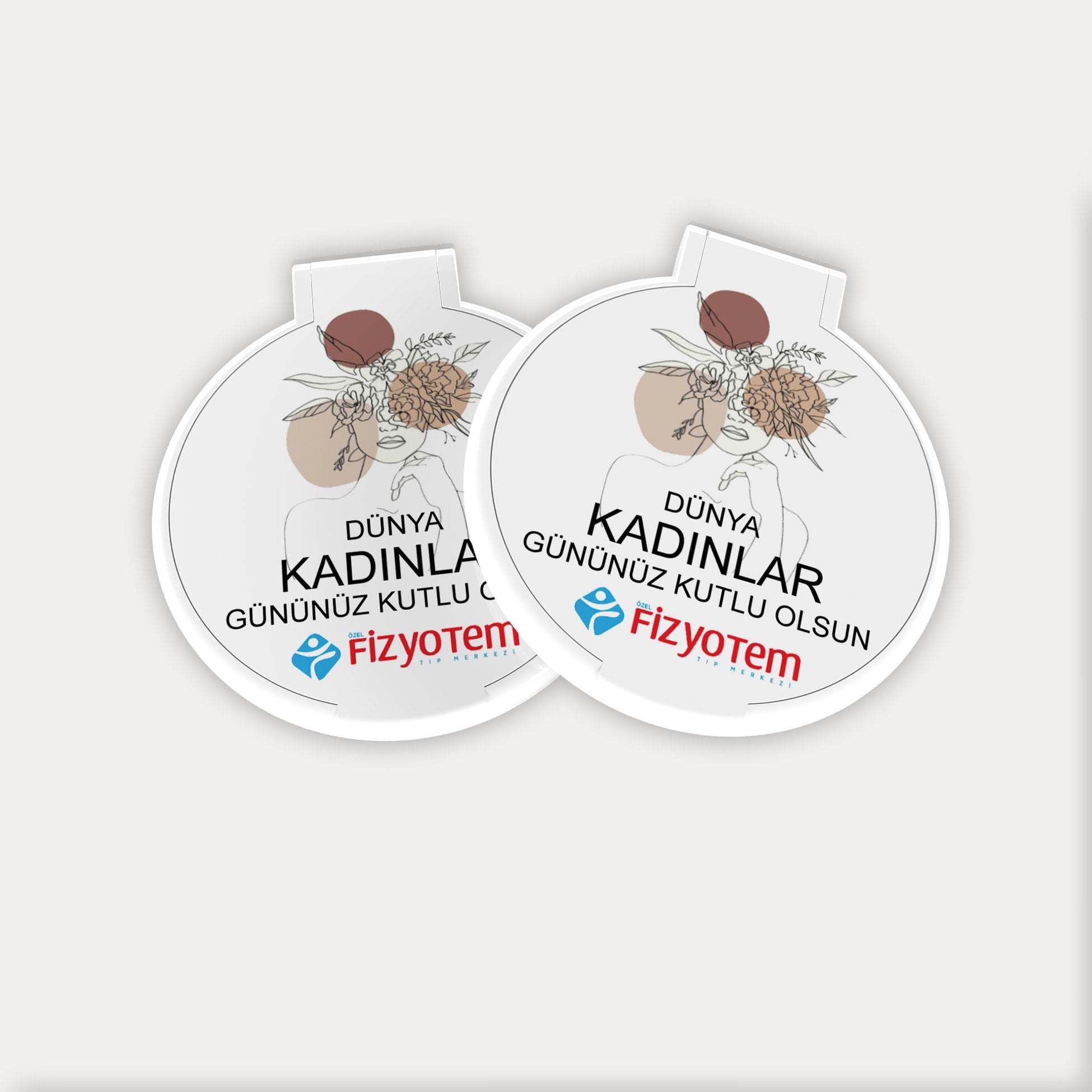 8 Mart Temalı  Yuvarlak Ayna