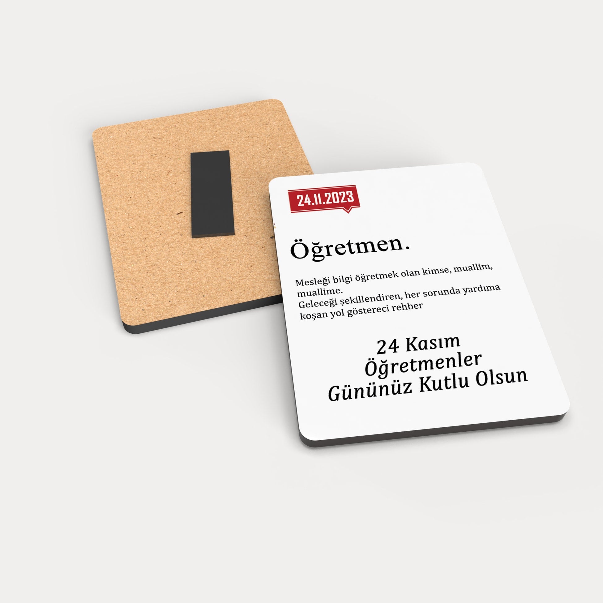 Öğretmenler Günü Temalı Ahşap Magnet