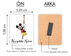 Mickey Mouse Desenli Ahşap Magnet