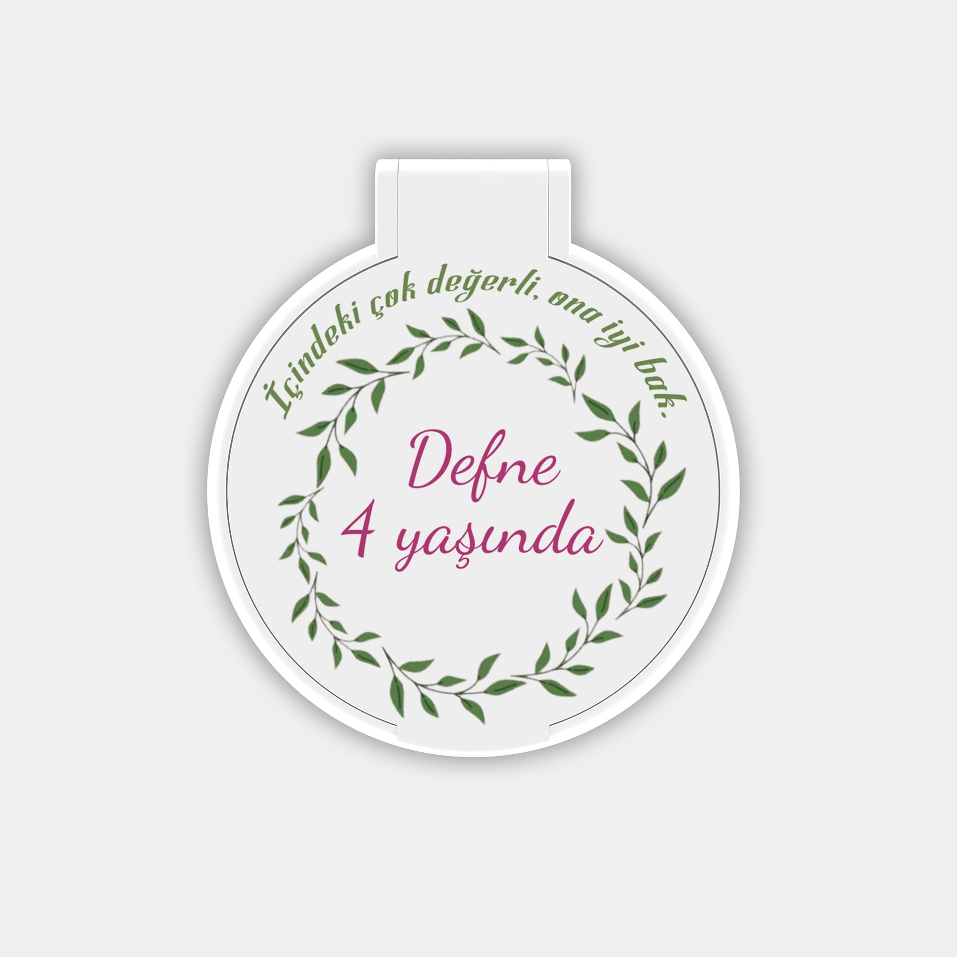 Defne Yaprağı Desenli Ayna