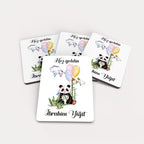 Balon Tutan Panda Desenli Ahşap Magnet