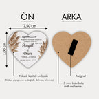 Pampas Desenli Ahşap Magnet