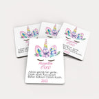 Unicorn Temalı Ahşap Magnet