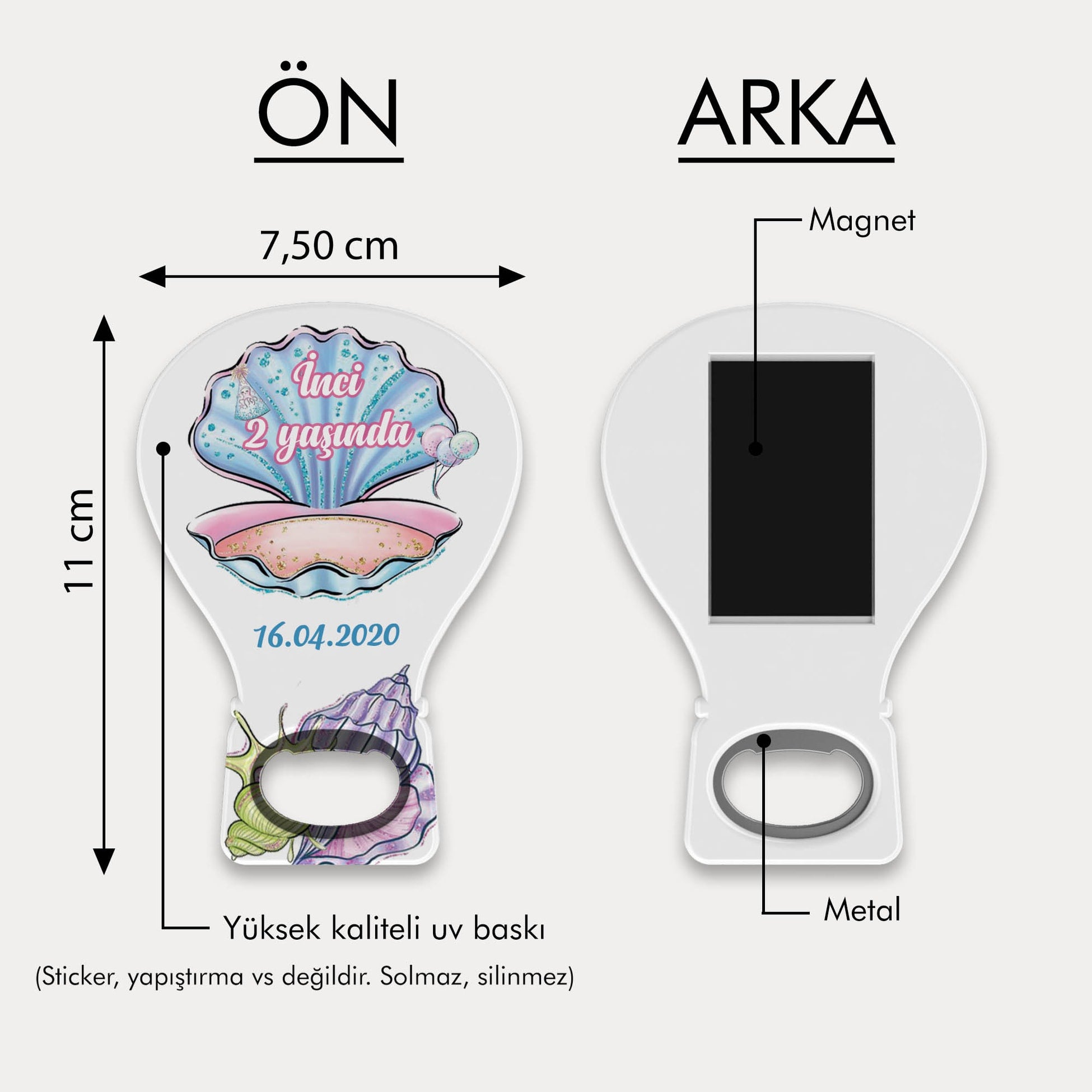 Deniz Kızı Temalı Balon Açacak Magnet