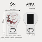Kahverengi Çelenk Desenli Balon Açacak Magnet