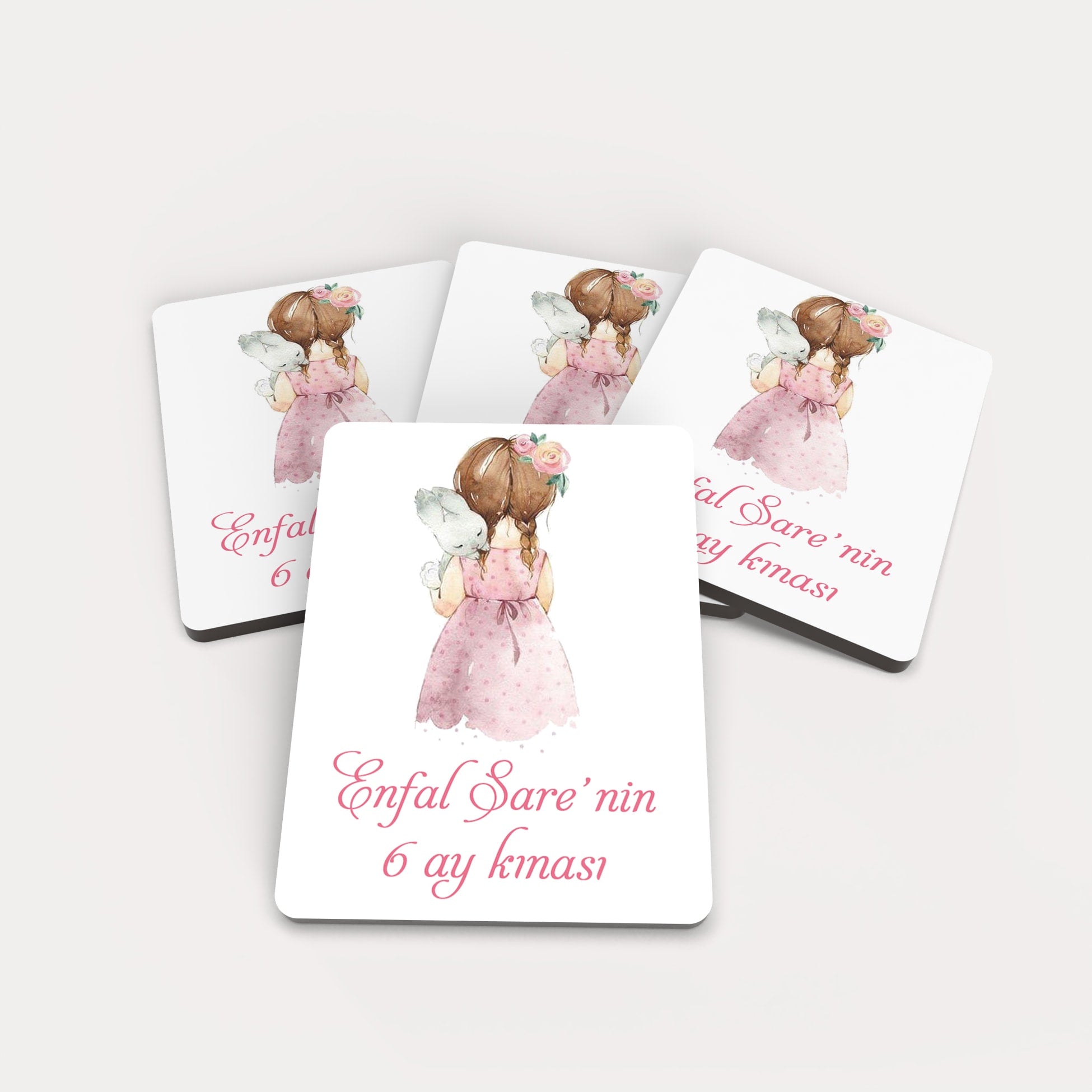 Kız Bebek Temalı Ahşap Magnet