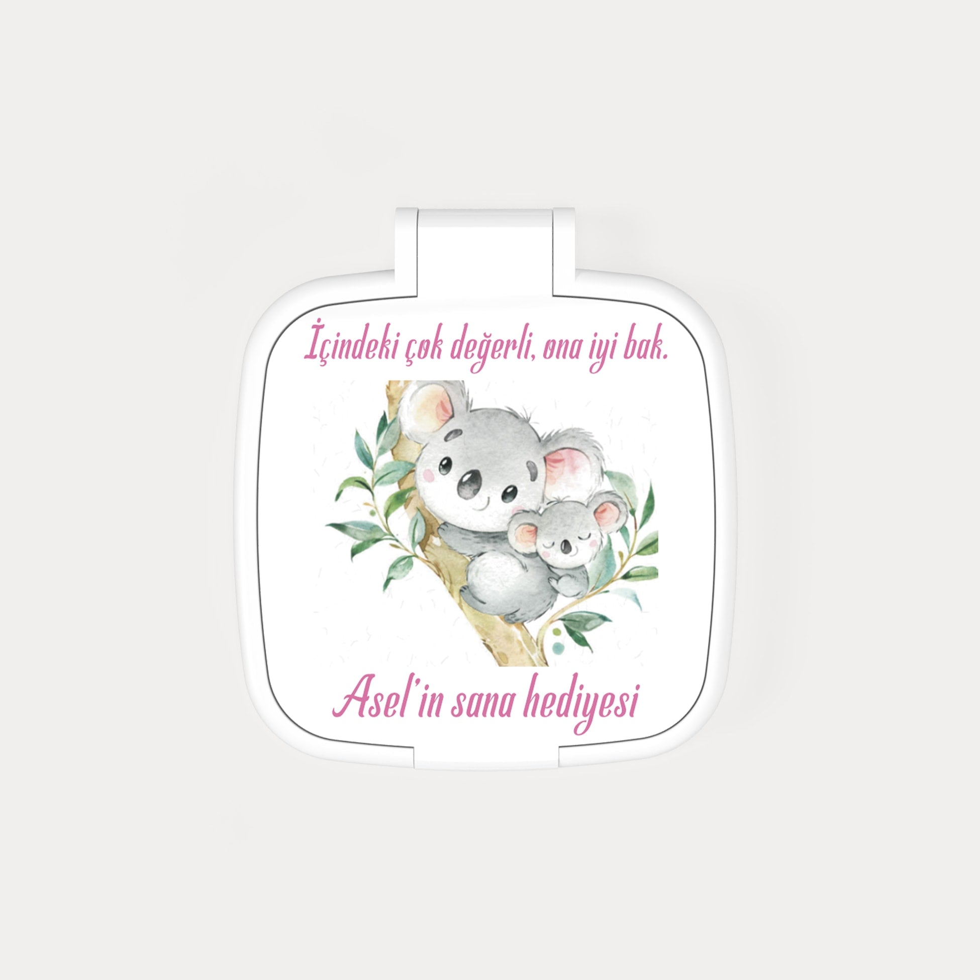 Koala Desenli Kare Ayna
