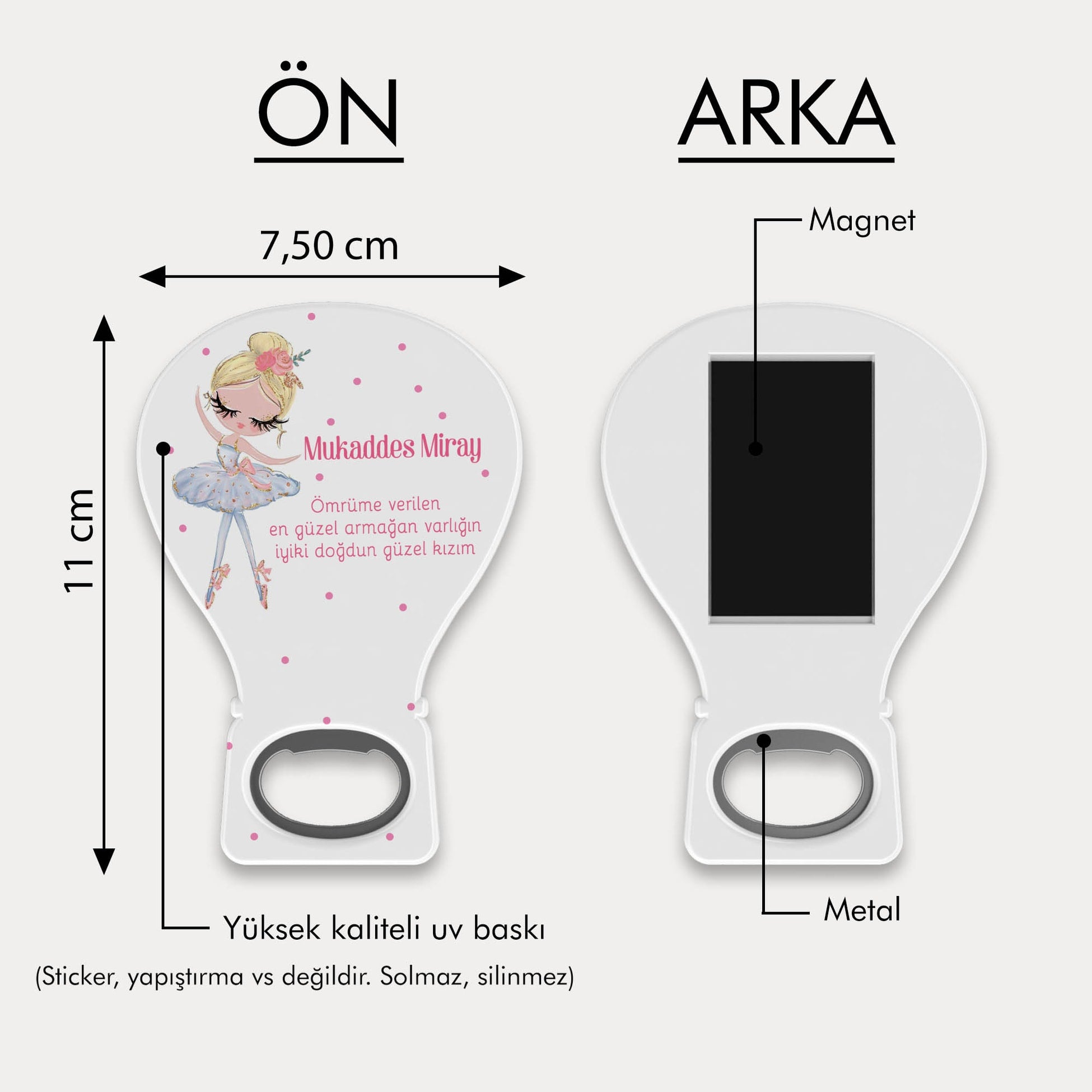 Balerin Temalı Balon Açacak Magnet