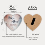 Renkli Arka Planlı Ahşap Magnet