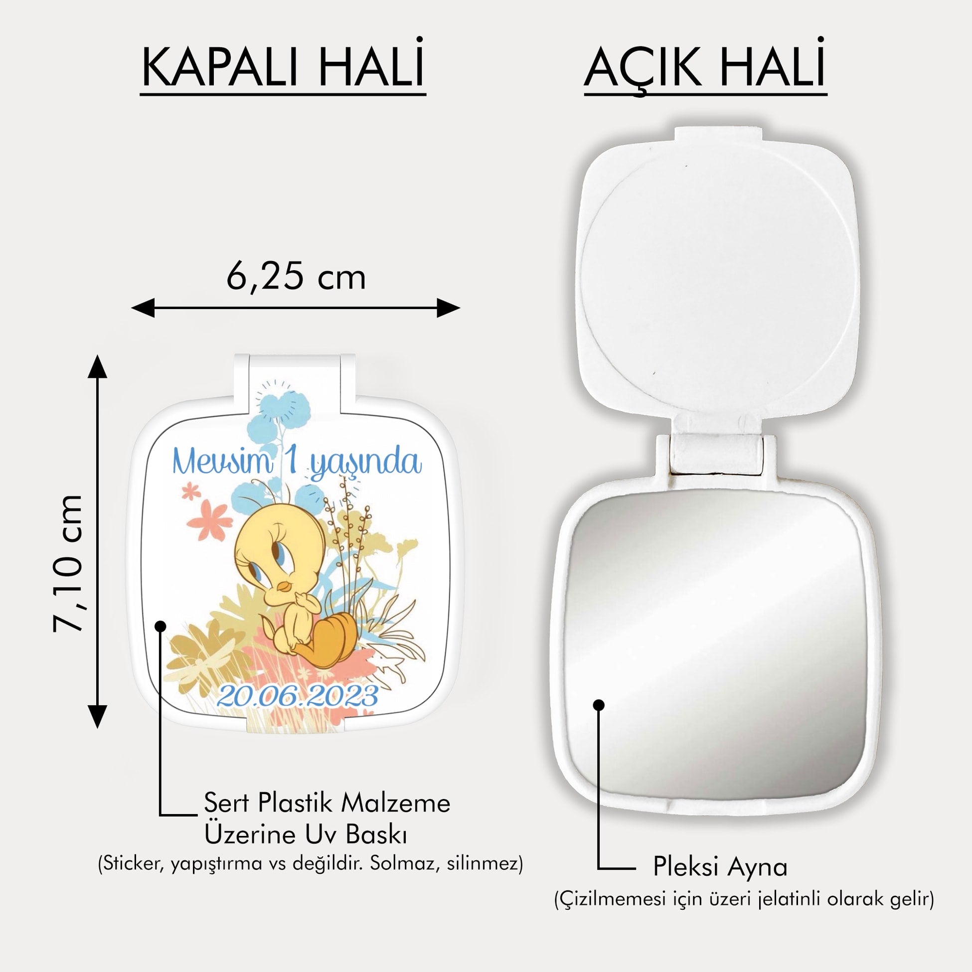 Tweety Temalı Kare Ayna