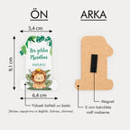 Aslan Temalı Ahşap Magnet